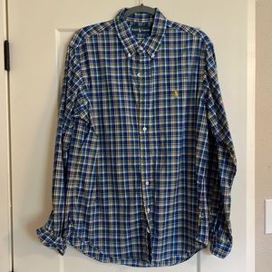 Ralph Lauren long sleeve plaid button down size large